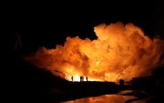 Пожар в порту Архангельска