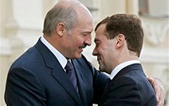 Александр Лукашенко и Дмитрий Медведев Александр Лукашенко и Дмитрий Медведев