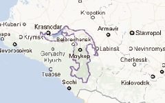Адыгея на карте