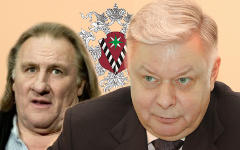 Жерар Депардье и Константин Ромодановский. Коллаж © KM.RU