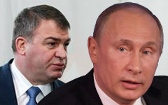 Анатолий Сердюков и Владимир Путин. Коллаж © KM.RU