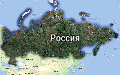 Карта России. Изображение сервиса Google Maps