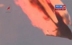 Взрыв «Протон-М». Кадр прямой трансляции канала «Россия-24»
