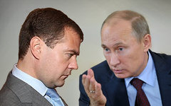 Дмитрий Медведев и Владимир Путин. Коллаж © KM.RU