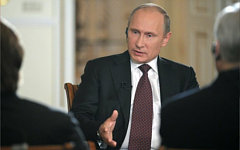Владимир Путин во время интервью. Фото с сайта kremlin.ru