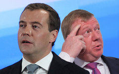 Дмитрий Медведев и Анатолий Чубайс. Коллаж © KM.RU