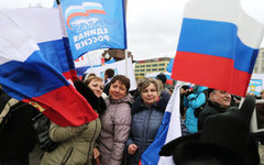 Участники митинга в Калининграде в поддержку жителей Крыма © РИА Новости, Игорь 
