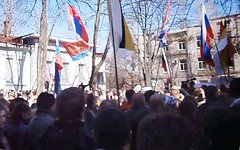Митинг в Харькове. Кадр из видео пользователя YouTube siyanienebes
