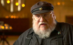 Джордж П.П. Мартин. Кадр из видео Game of Thrones в YouTube