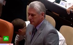 Мигель Диас-Канель. Стоп-кадр с видео
