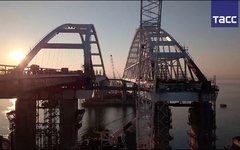 Крымский мост. Стоп-кадр с трансляции ТАСС