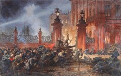 Штурм Зимнего дворца. Худ. Н.М. Кочергин. 1950 год.