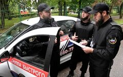 Бородатые кавказские «опричники» блюдут порядок в Троицке