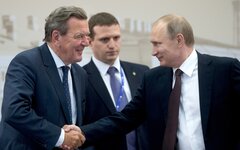 Шрёдер и Путин 