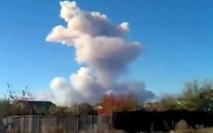 Взрыв боеприпасов под Оренбургом. Кадр из видео на YouTube