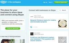 Скриншот главной страницы сайта workspace.skype.com