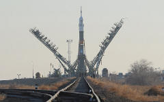 Ракета «Союз» на стартовой позиции © РИА Новости, Рамиль Ситдиков