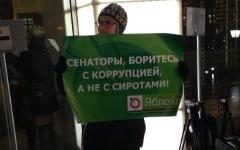 Пикет у здания Совфеда. Фото Павла Пятницкого (Twitter: @PP_Russia)