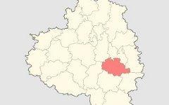 Богородицкий район на карте Тульской области. Изображение с сайта wikipedia.org