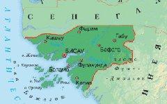 Карта Республики Гвинея-Бисау; взято с poedy.ru