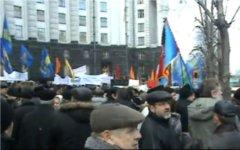 Митинг чернобыльцев 29 ноября 2011 года. Кадр с видео телеканала «Набат-ТВ»