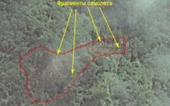 Фрагменты самолета SSJ-100 © GeoEye, ИТЦ «СКАНЭКС»