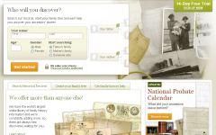 Скриншот с сайта ancestry.co.uk