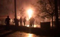 Место двух взрывов. Кадр с видео РГВК «Дагестан»