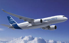 Самолет Airbus A350. Фото с сайта airbus.com