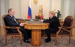 Владимир Путин и Вероника Скворцова. Фото с сайта президент.рф