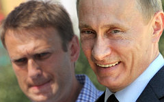 Алексей Навальный и Владимир Путин. Коллаж © KM.RU