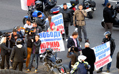 Акция байкеров на Садовом кольце © РИА Новости, Валерий Мельников