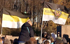Марш националистов в Санкт-Петербурге. Кадр телеканала Russia Today