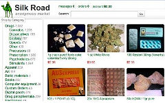 Скриншот главной страницы сайта Silk Road