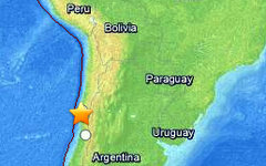 Место землетрясения. Изображение с сайта earthquake.usgs.gov
