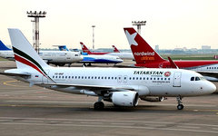 Airbus A319 авиакомпании «Татарстан». Фото Дмитрия Петрова с сайта airliners.ne