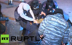 Задержания на «евромайдане». Кадр телеканала Russia Today