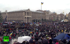 «Евромайдан». Кадр телеканала Russia Today