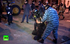 Задержания на «Евромайдане». Кадр телеканала Russia Today