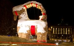 Рождественский козел в Евле. Фото с сайта visitgavle.se