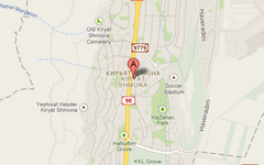Кирьят-Шмона. Изображение сервиса Google Maps