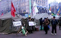 Палатки на «Евромайдане». Фото пользователя Twitter @ru_alexsobolev