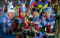 Женская сборная России по биатлону. Фото с сайта biathlonrus.com