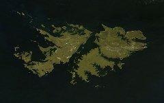 Фолклендские острова (снимок со спутника). Фото с сайта nasa.gov