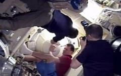 Экипаж корабля «Союз ТМА-06М». Фото с сайта mcc.rsa.ru