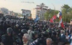 Беспорядки на Болотной площади 6 мая 2012 года. Стоп-кадр телеканала «Дождь»