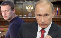 Алексей Навальный и Владимир Путин. Коллаж © KM.RU  