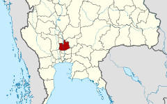 Провинция Аюттхая на карте Thailand location map