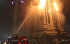 Пожар в «Грозном-Сити». Фото с сайта mchs.gov.ru
