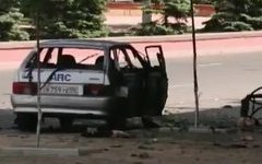 Место взрыва. Кадр «Первого канала»